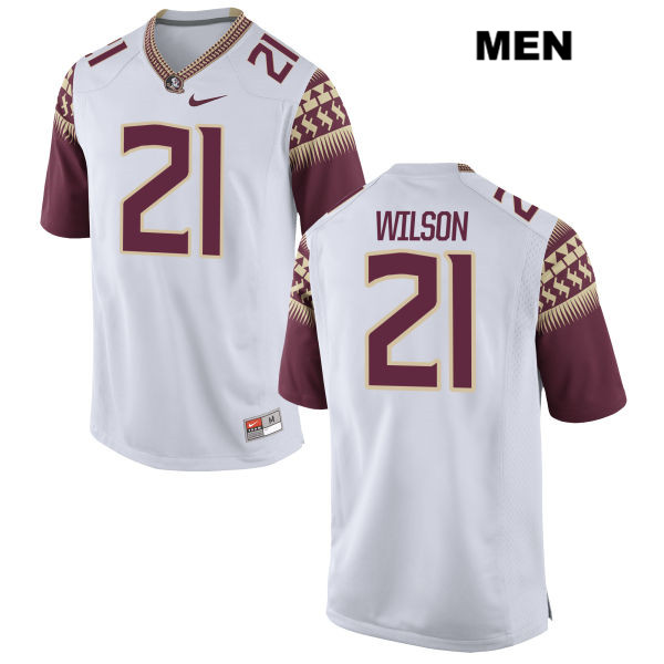 Men's NCAA Nike Florida State Seminoles #21 Marvin Wilson College White Stitched Authentic Football Jersey OYP6669UM